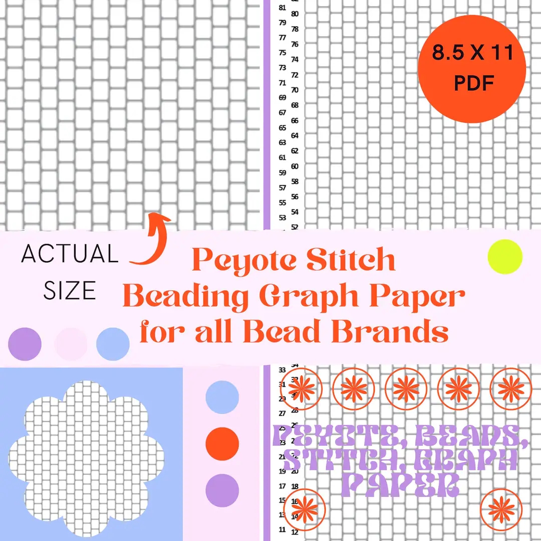Cylander Peyote Stitch Graph Paper Printable Free