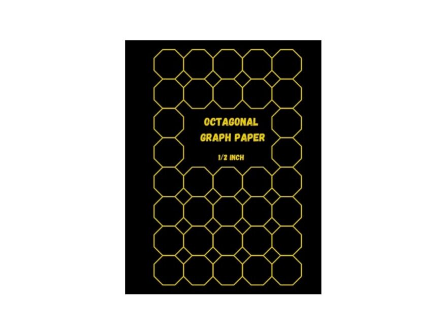 Octagonal Graph Paper Octagon Grid Paper Inches For Math Chemistry 3D Art Design Game Sketch Mapping large Size 120 Pages black And Yellow Cover Oussaada Raja 9798421854289 Amazon Books