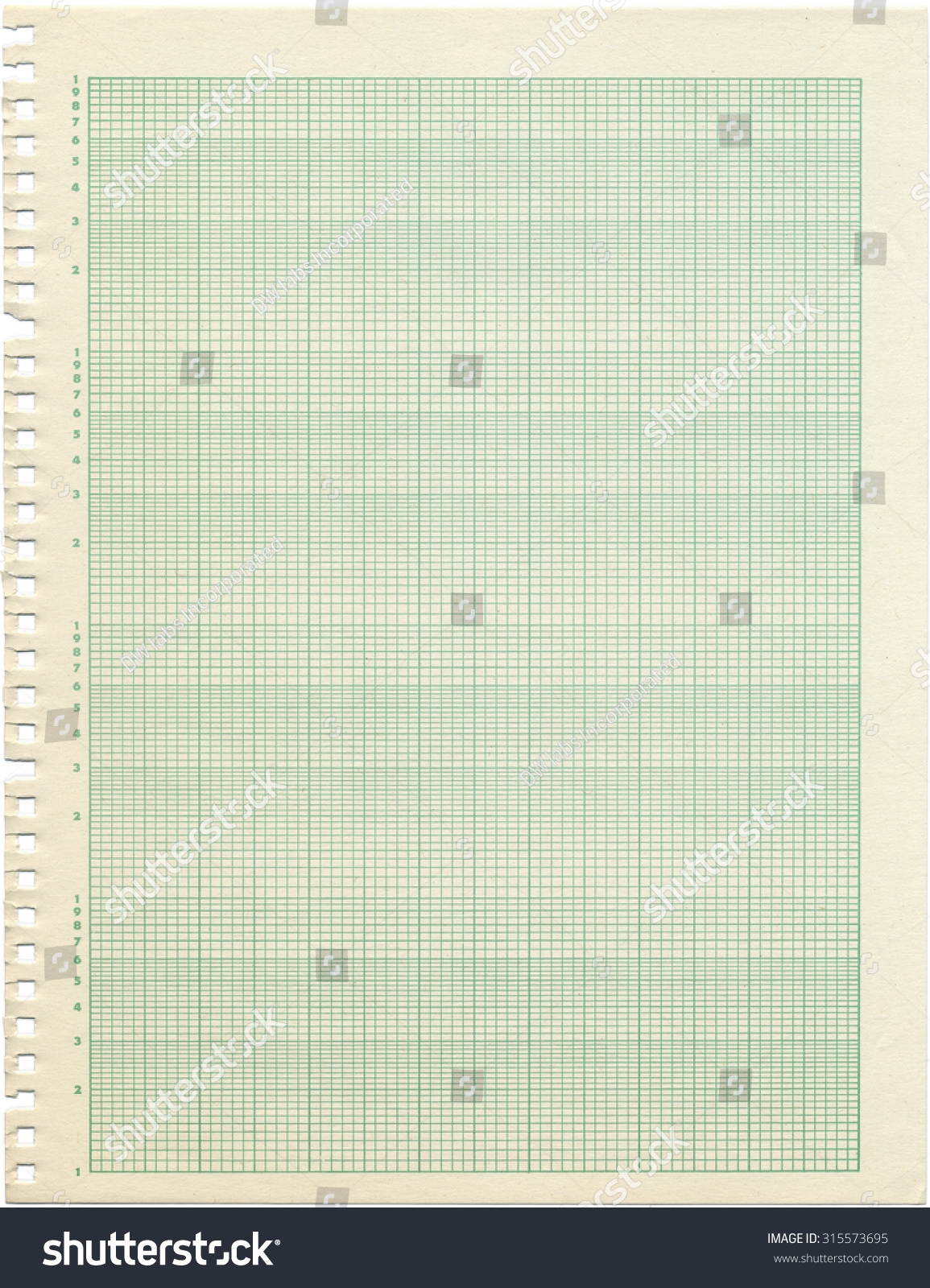 Old Sheet Semi log Graph Paper Shows Stock Photo 315573695 Shutterstock