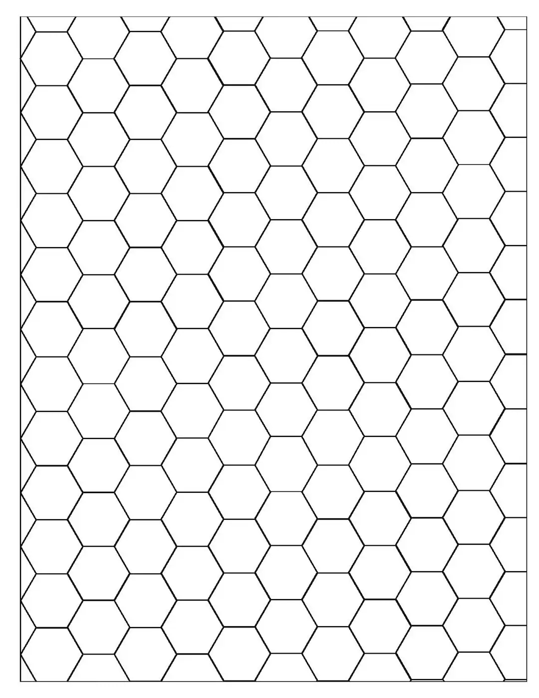 One Inch Hex Graph Paper Etsy
