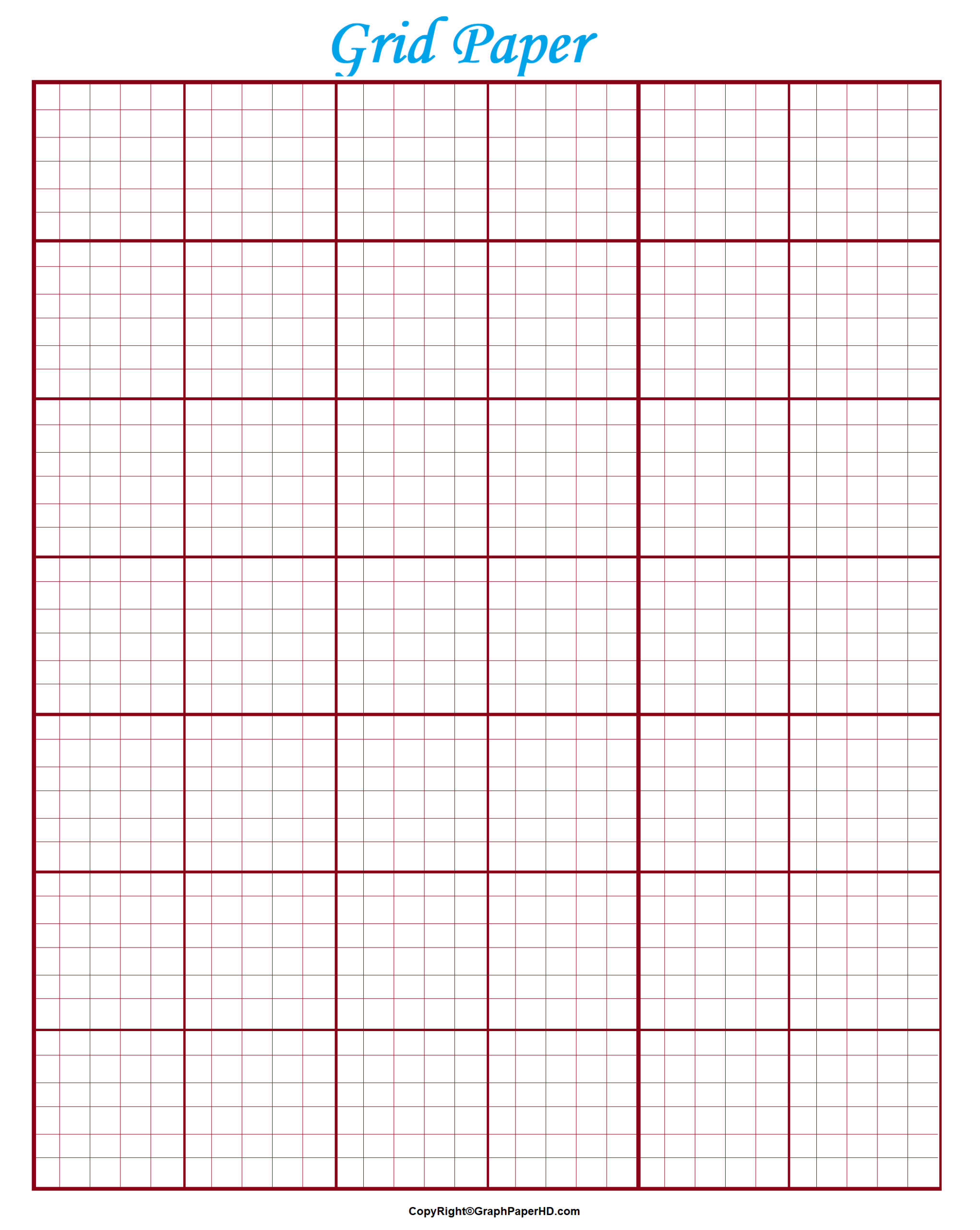 Online Printable Free Blank Graph Paper Template Word PDF 