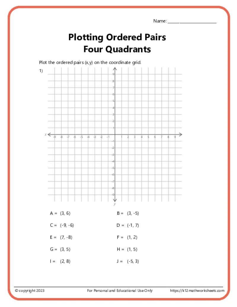 Graph Paper With X And Y-Axis Quadrant 1 Graph Paper With X And Y-Axis Quadrant 1