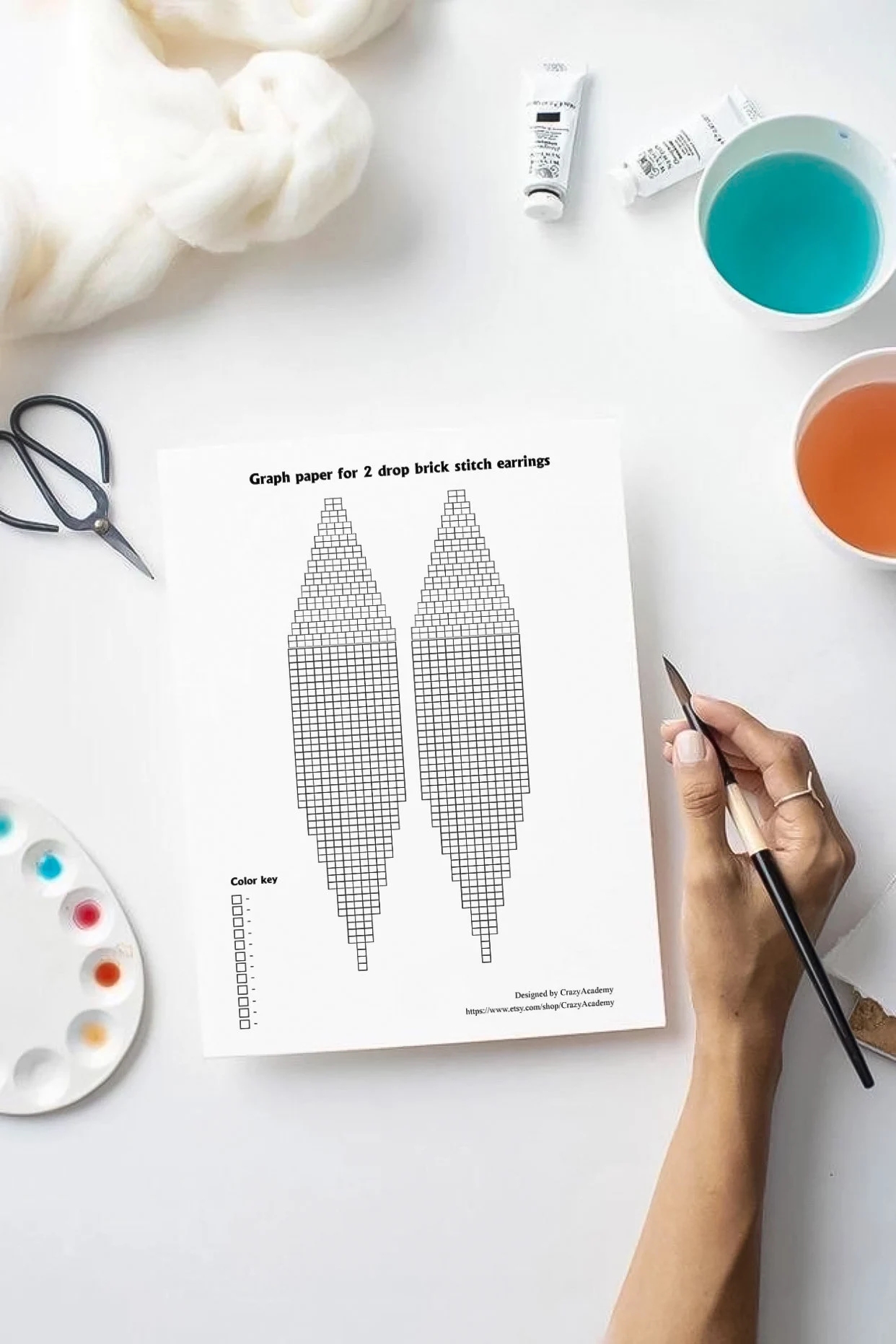 Free Printable Circular Seed Bead Graph Paper