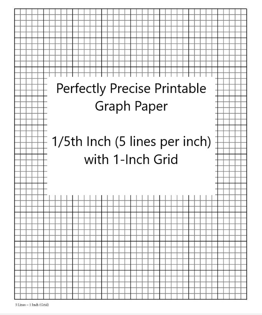 Graph Paper 5 Squares Per Inch Printable