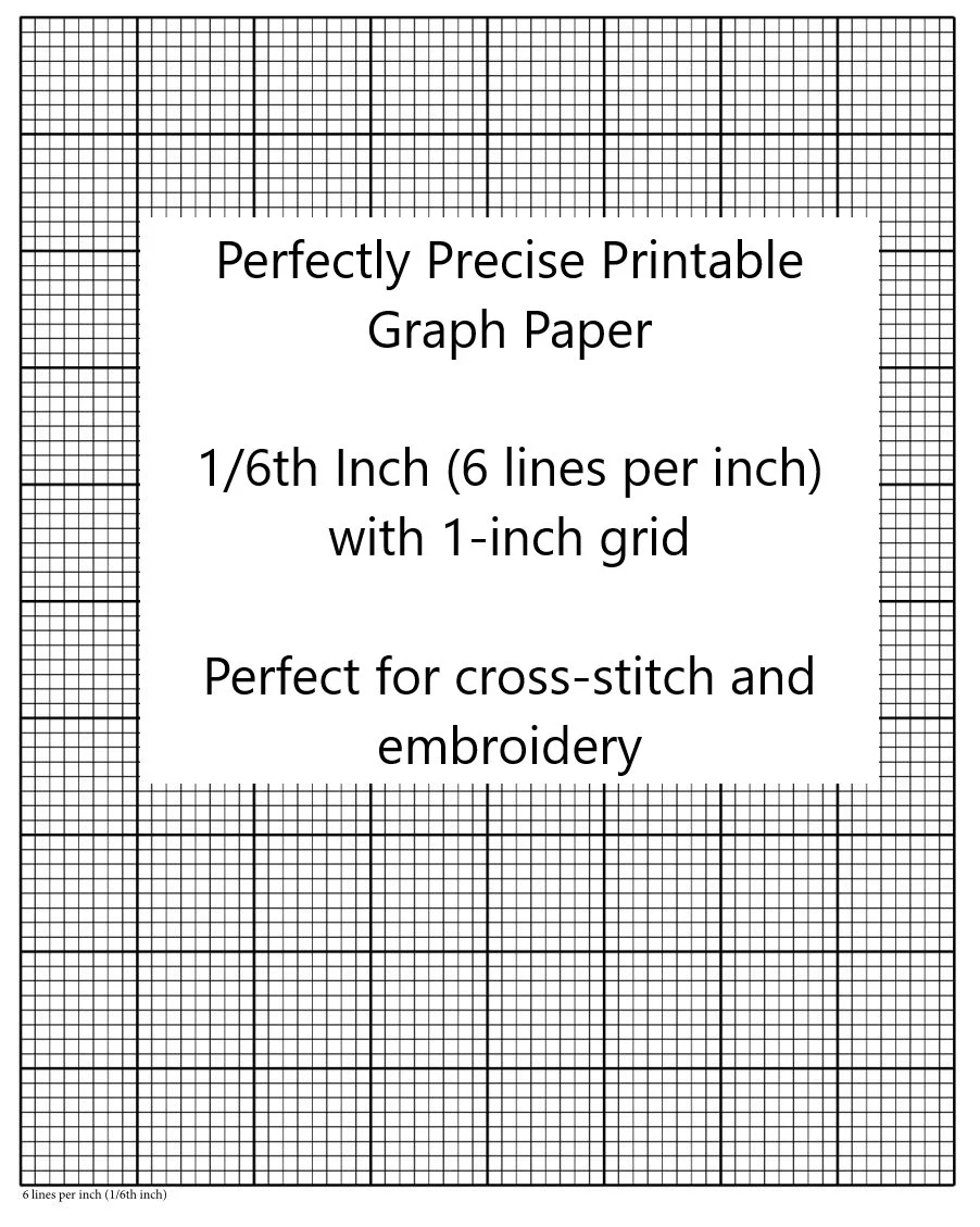 6 Squares Per Inch Graph Paper Printable
