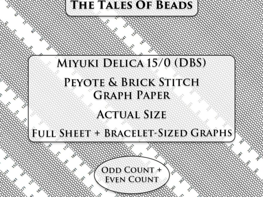 Peyote Graph Paper Miyuki Delica 15 0 Actual Size Beading Graphs