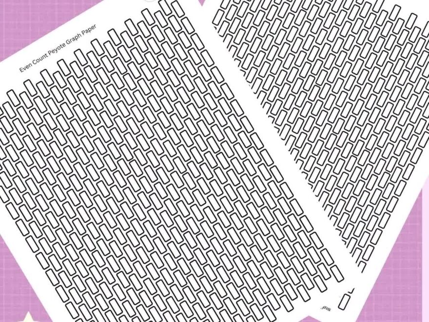 Peyote Stitch Beading Graph Paper Beading Pattern Beading Tutorial Pattern Sheet Graphing Paper Design Sheet Printable Pattern Graph Etsy