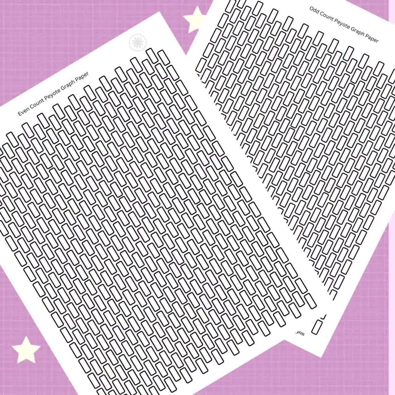 Peyote Stitch Beading Graph Paper Beading Pattern Beading Tutorial Pattern Sheet Graphing Paper Design Sheet Printable Pattern Graph Etsy