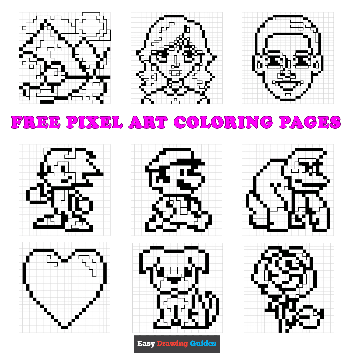 Pixel Art Drawings Easy Drawing Guides