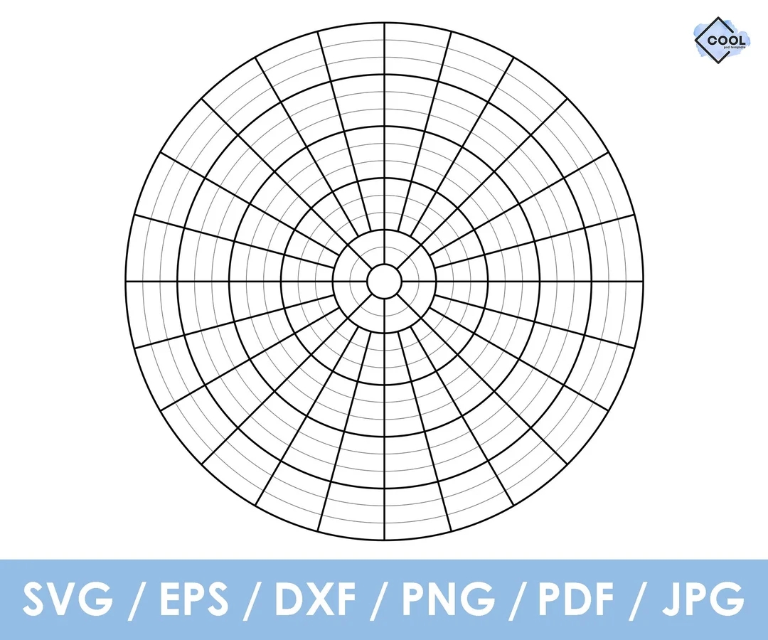 Polar Circle Graph Paper Template Circular Graph Paper Radial Graph Paper Pdf Svg Png Cricut Silhouette Glowforge Etsy Polar Circle Graph Paper Template Circular Graph Paper Radial Graph Paper Pdf Svg Png Cricut Silhouette Glowforge Etsy