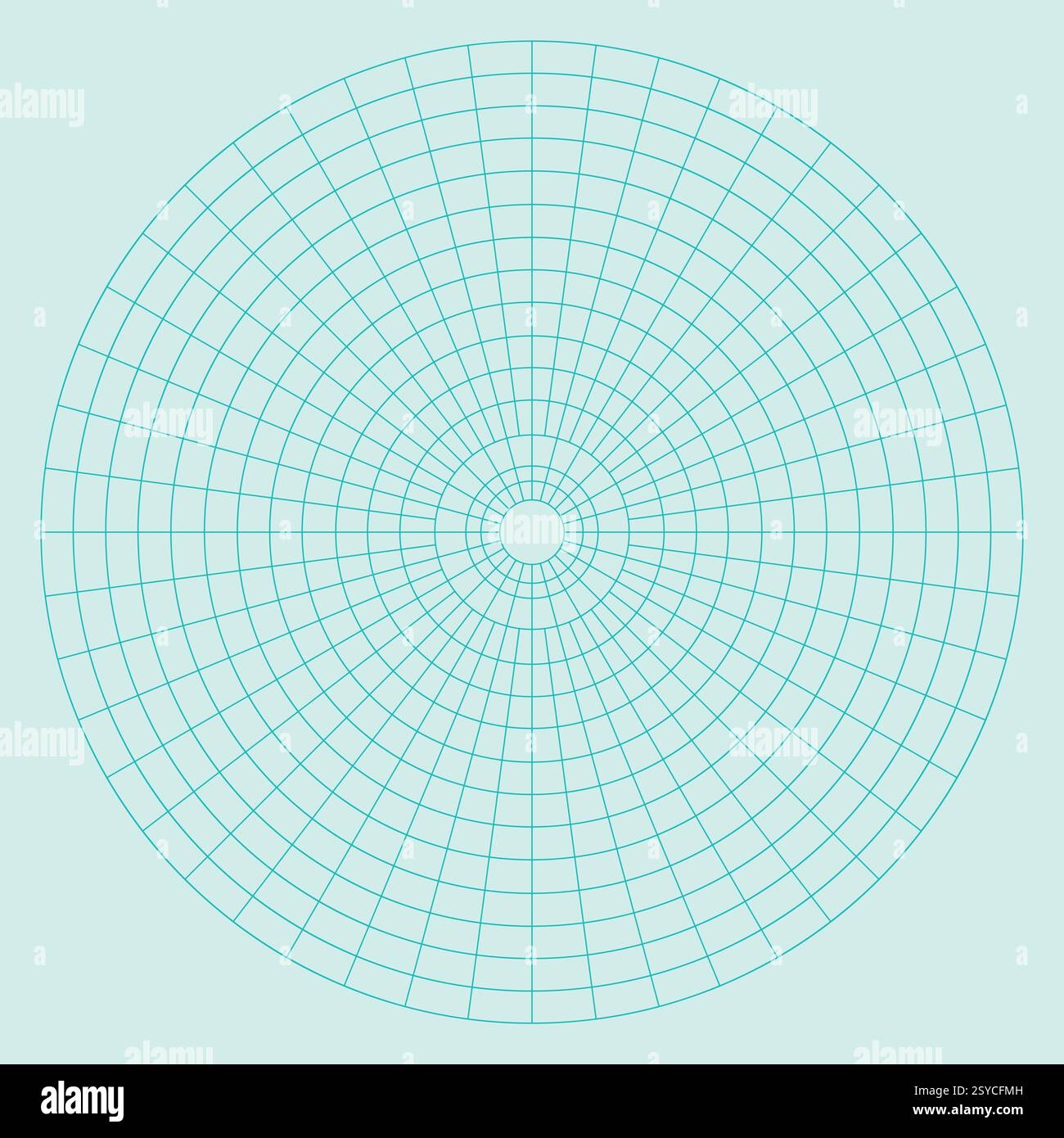 Polar Coordinate Circular Grid Isolated On White Background 360 Degrees Scale Blank Polar Graph Paper Vector Illustration Mathematical Graph Stock Vector Image Art Alamy