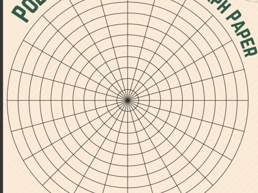 Polar Graph Paper 7 Concentric Circles With 15 Degree Ray Double Sided Printing Non Perforated Notebook Publications Gamma 9798546052263 Amazon Books