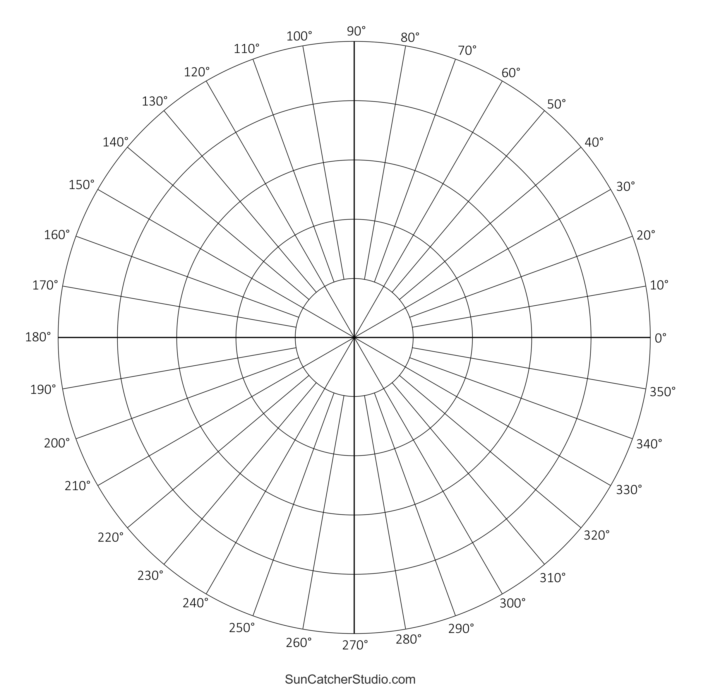 Circle Graph Paper Template