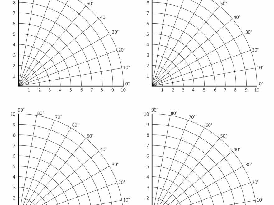 Polar Graph Paper Printable PDF With Radians And Degrees Free Printables Monograms Design Tools Patterns DIY Projects