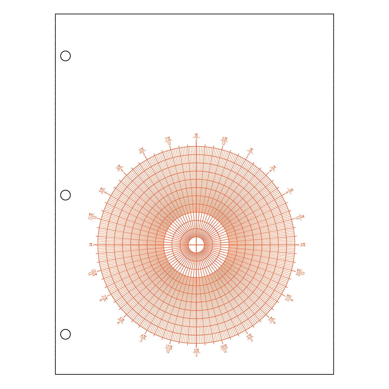 Polar Graph Paper With Radians 1 Circle Graph With 1 4 Spacing Graduated Every 1 And Accentuated Every 5 Double Sided 500 Sheet Ream Three Hole Punched Walmart Polar Graph Paper With Radians 1 Circle Graph With 1 4 Spacing Graduated Every 1 And Accentuated Every 5 Double Sided 500 Sheet Ream Three Hole Punched Walmart
