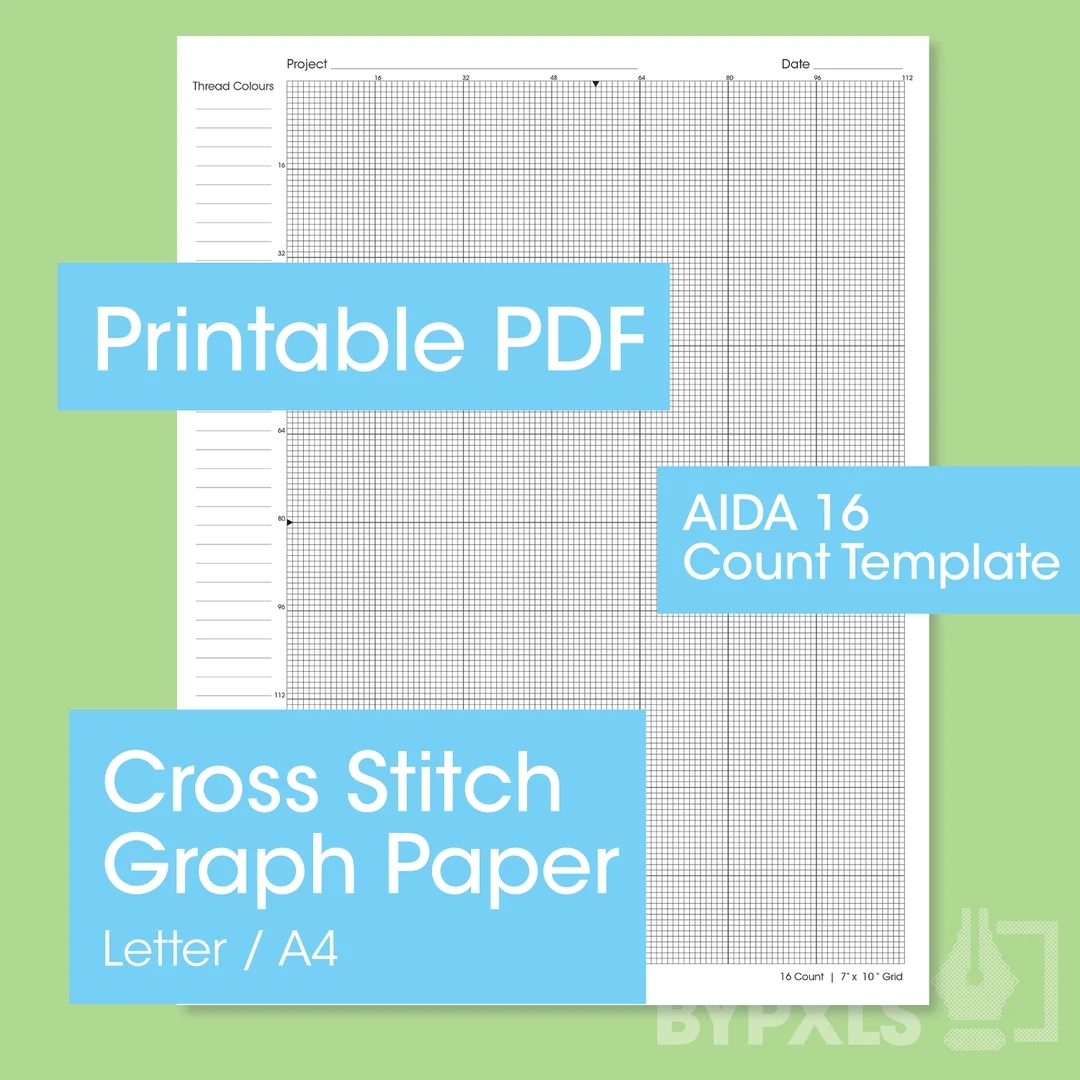 PRINTABLE Aida 16 Cross Stitch Graph Paper Letter a4 16 Fabric Counts PDF Instant Download Etsy PRINTABLE Aida 16 Cross Stitch Graph Paper Letter a4 16 Fabric Counts PDF Instant Download Etsy