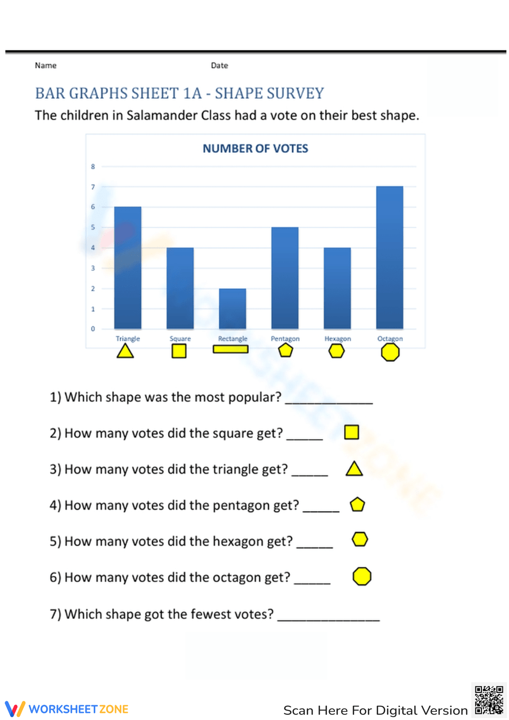 Printable Bar Graphs Worksheets Download