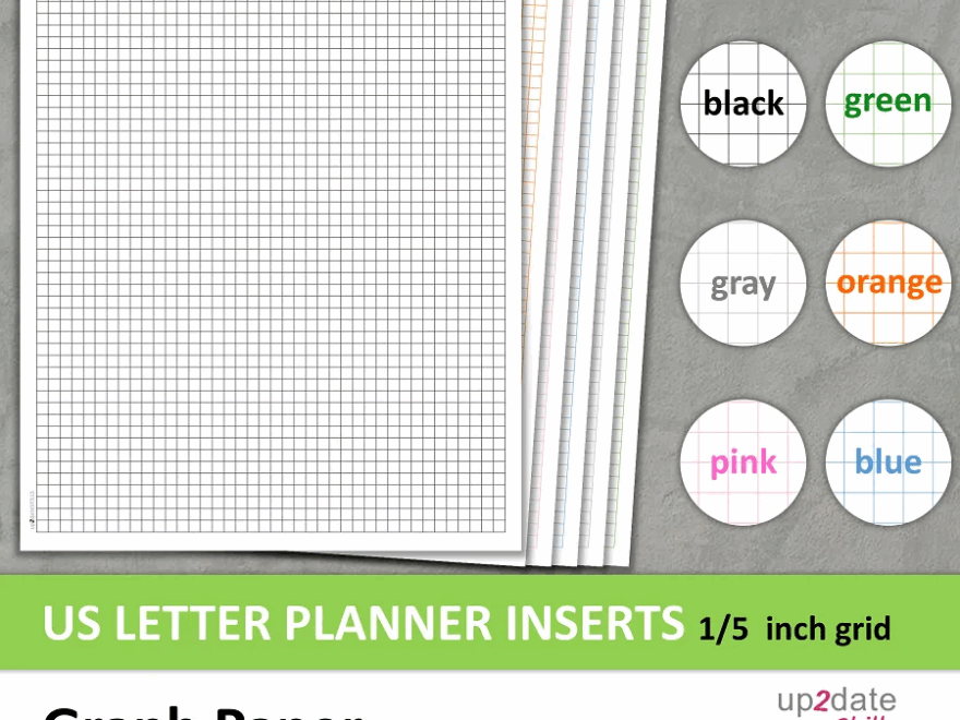 Printable Graph Paper 1 5 Inch Grid US Letter Up2dateskills