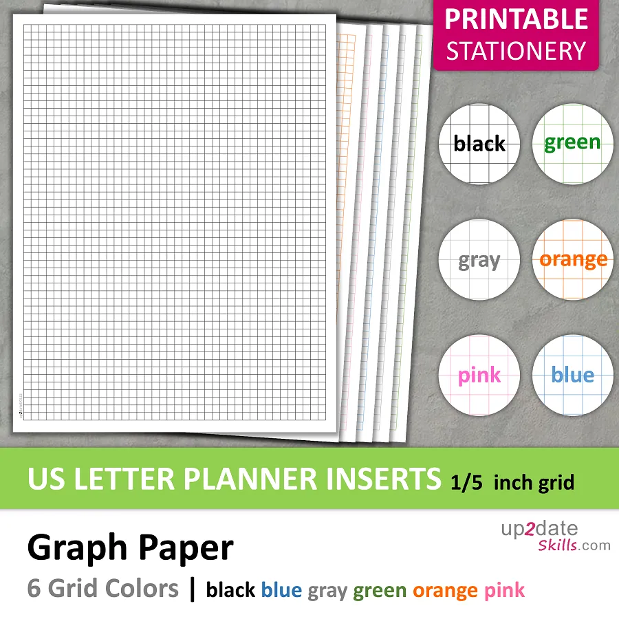 Printable Graph Paper 1 5 Inch Grid US Letter Up2dateskills