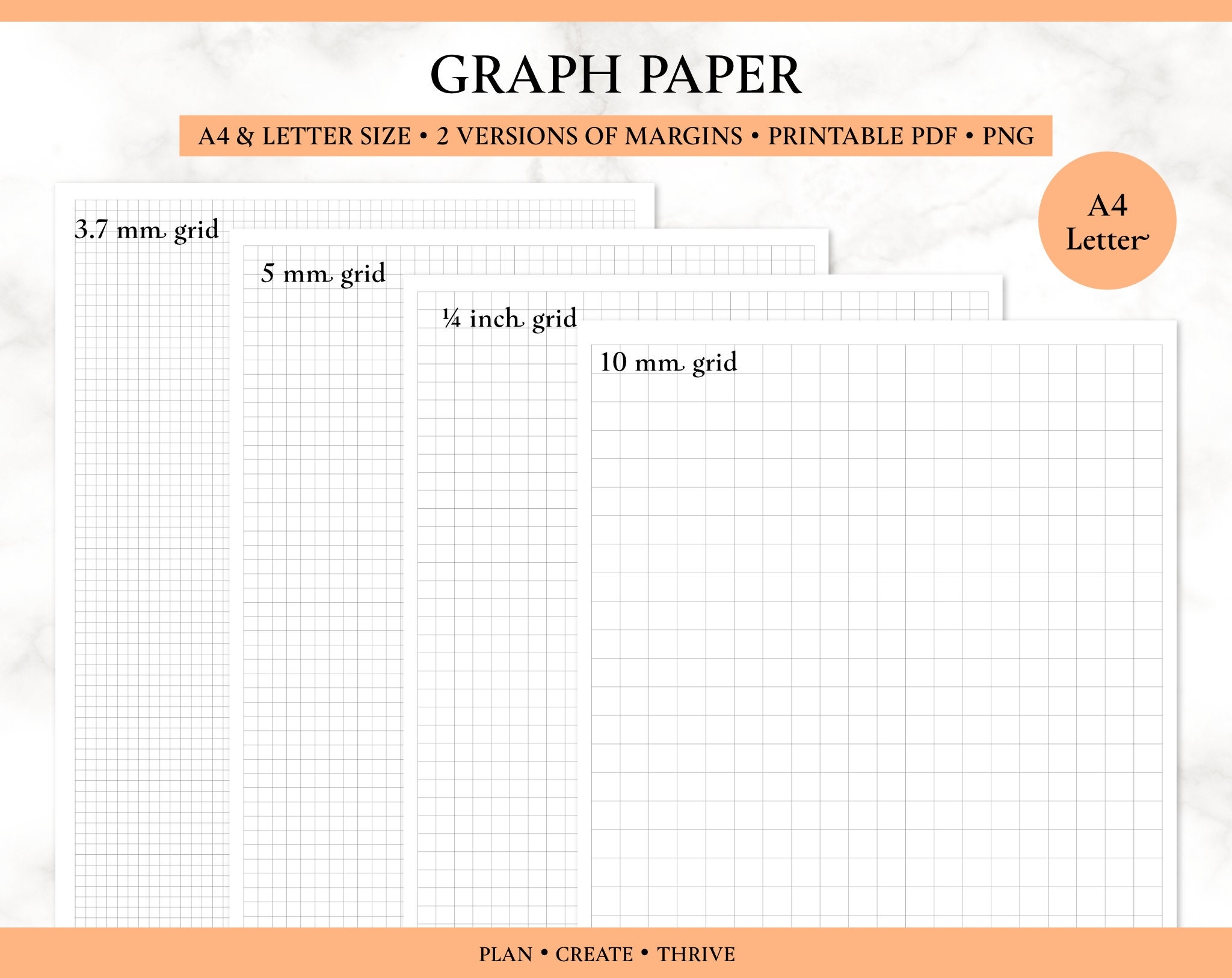 Graph Paper A4 Size Template Printable