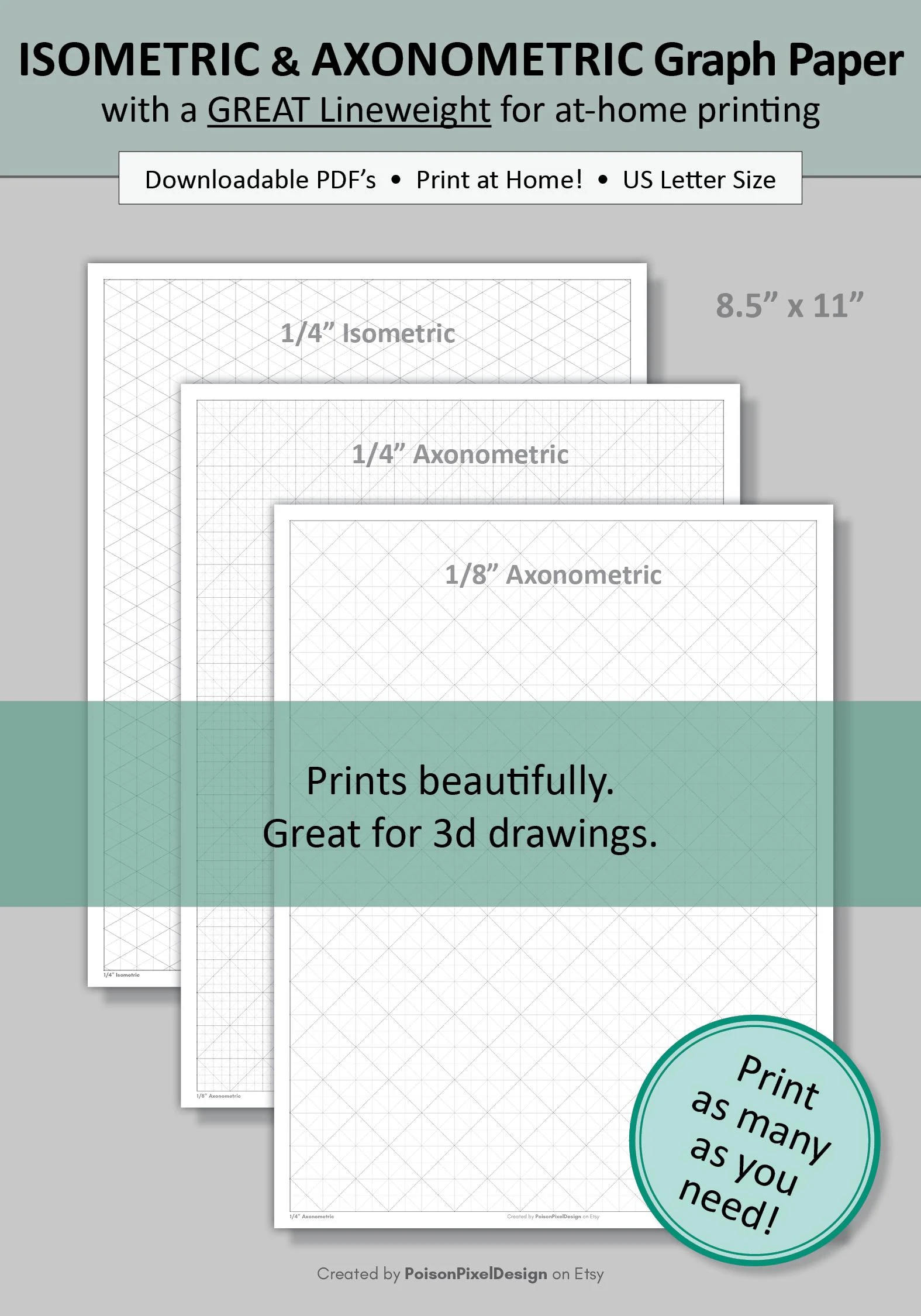 Printable Isometric Axonometric Graph Paper Grid Paper 3D Paper Angled Grid Paper Great Lineweight For At home Printing Etsy Printable Isometric Axonometric Graph Paper Grid Paper 3D Paper Angled Grid Paper Great Lineweight For At home Printing Etsy