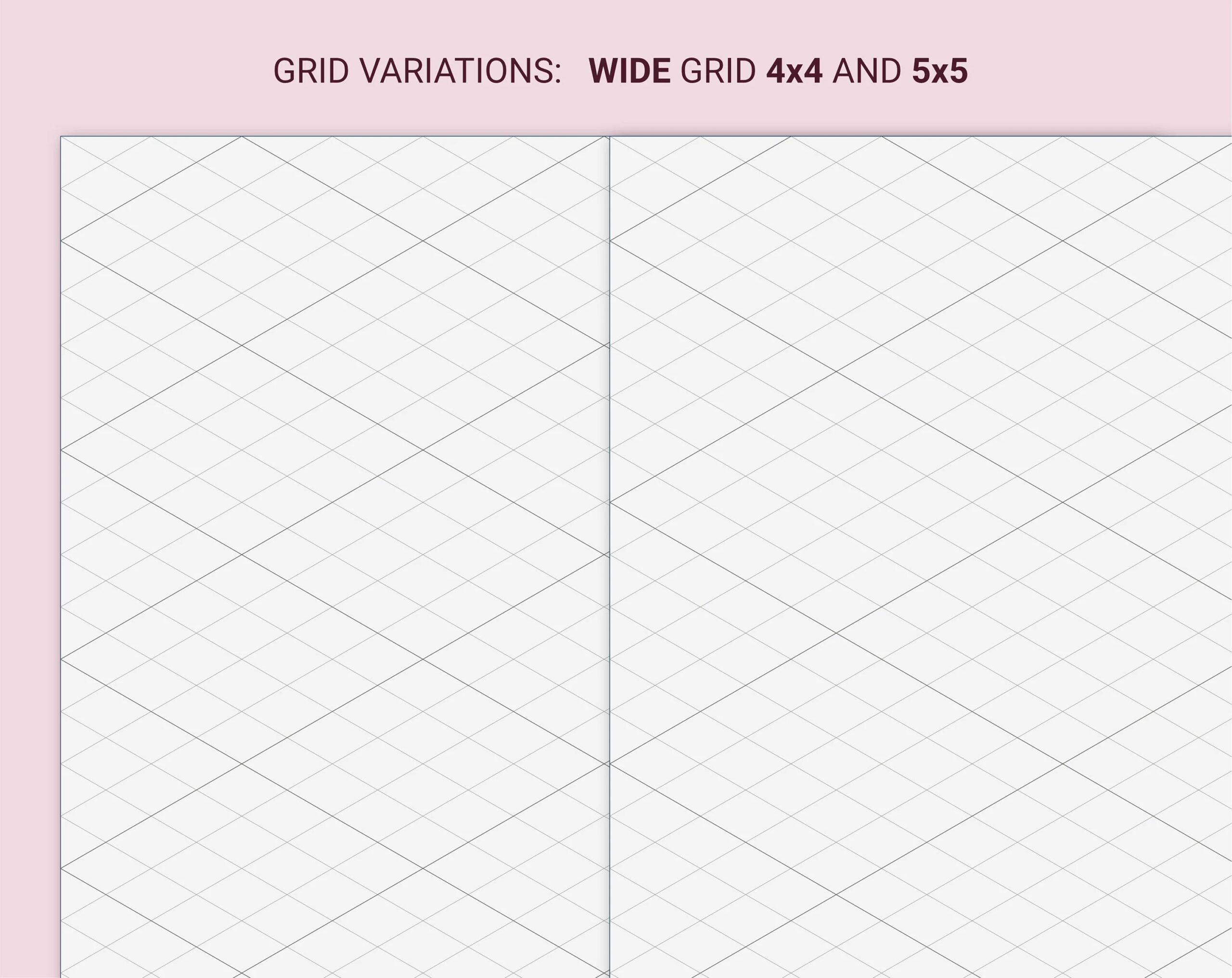 Print Graph Paper Horizontal Isometric