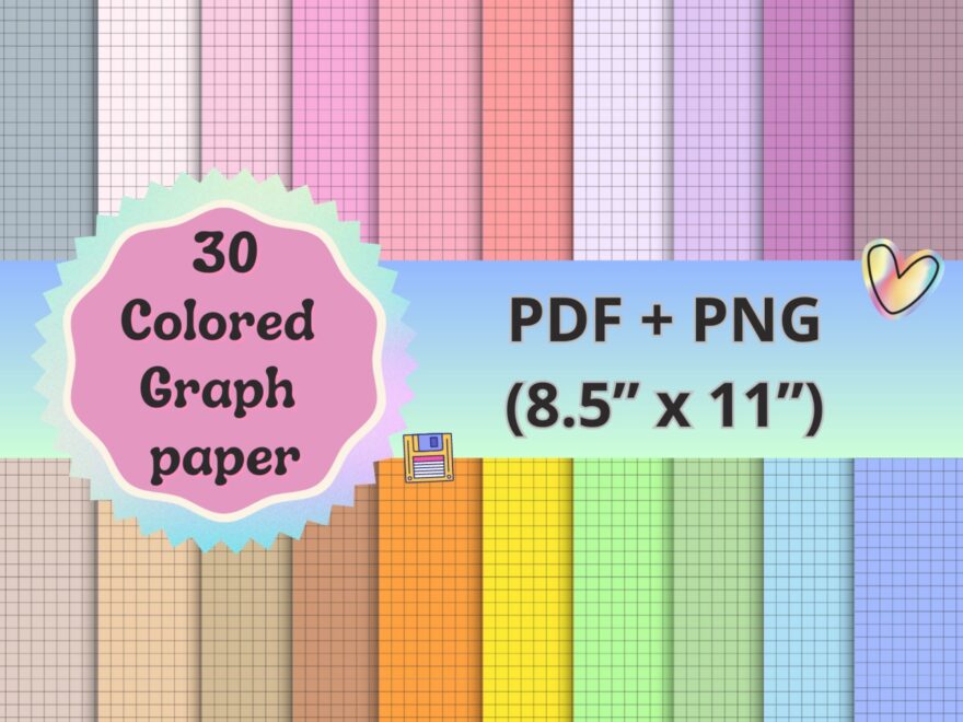 Printable Lined Colored Graph Paper Made By Teachers