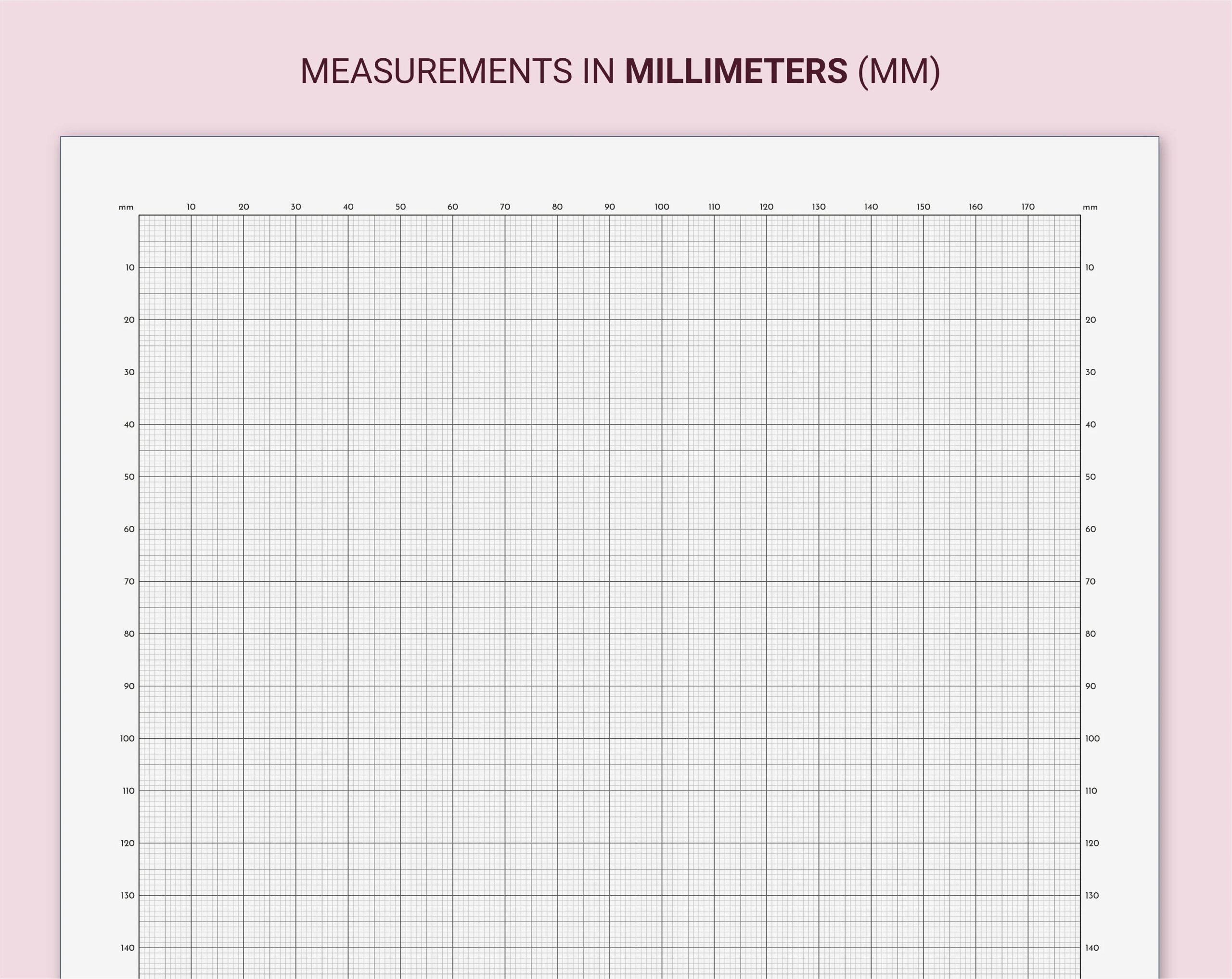Printable Millimeter Graph Paper A4 With Margin digital Download Etsy