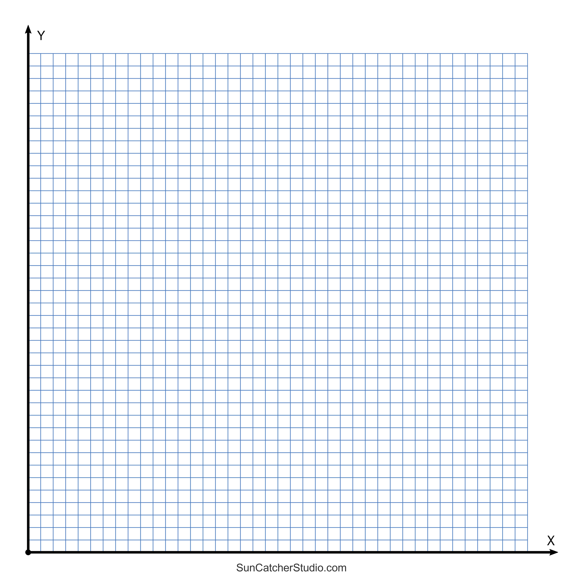 First Quadrant Graph Blank