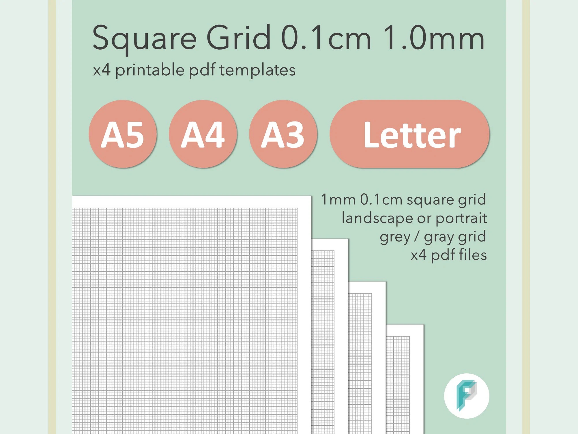 Printable Square Grid 1mm 0 1cm A3 A4 A5 And US Letter Downloads Etsy Printable Square Grid 1mm 0 1cm A3 A4 A5 And US Letter Downloads Etsy
