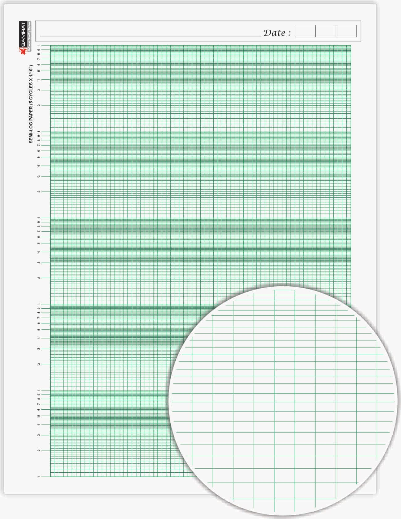 6 Cycle Semi- Log Graph Paper