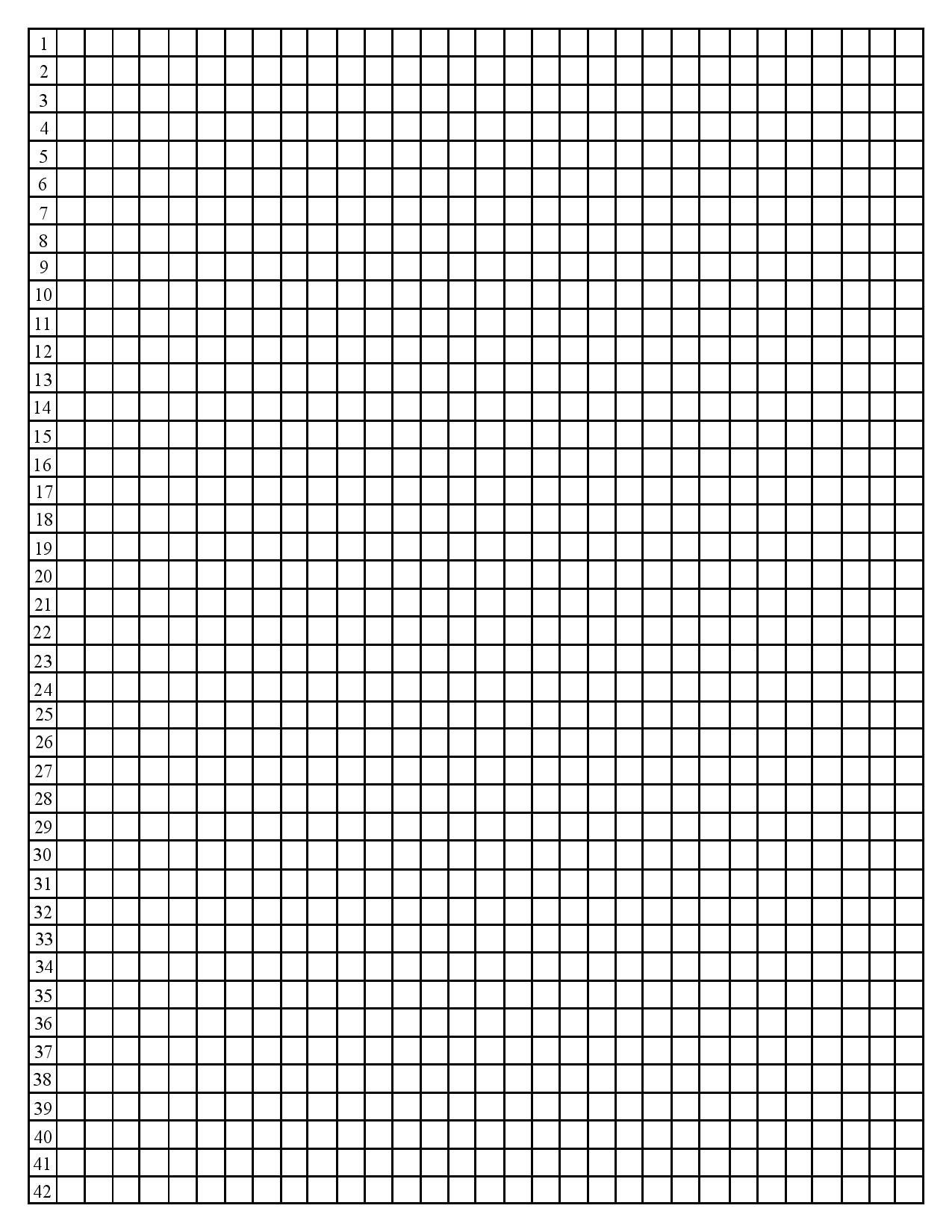 Graph Paper 20 X 30