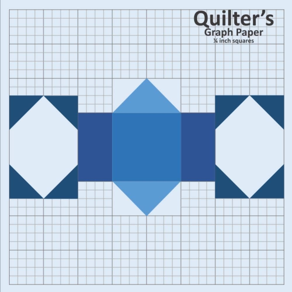 Quilter s Graph Paper 8 Inch 4 Inch Block Graph Paper Notebook 50 Sheets One Side Grid Ruled One Side Plain Quilting Pad For Planning Cross Stitches Patchwork Quilt Project Designs Patterns Notes Taking 
