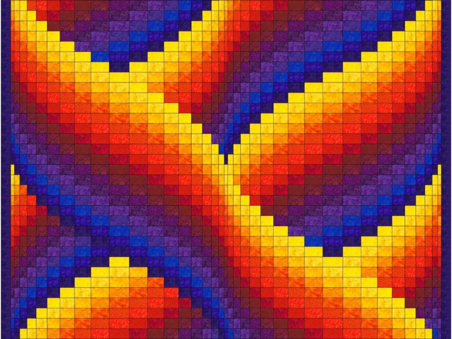 Ribbon Swirls Bargello Quilt Pattern Etsy