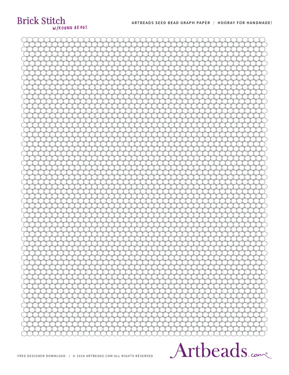 Seed Bead Graph Paper Brick Cylinders Download Printable PDF Templateroller
