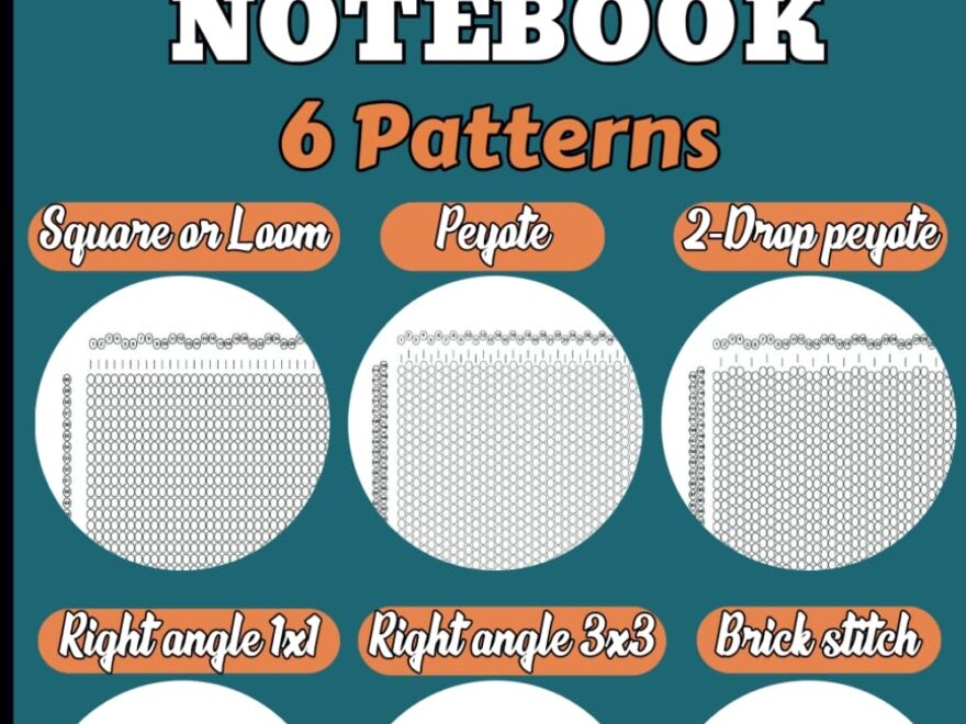 Seed Bead Graph Paper Multiple Seed Bead Patterns Graph Paper Notebook For Your Beading Project Beading Graph Paper To Create Your Own Beadwork Angle 1x1 Right Angle 3x3 Brick Stitch