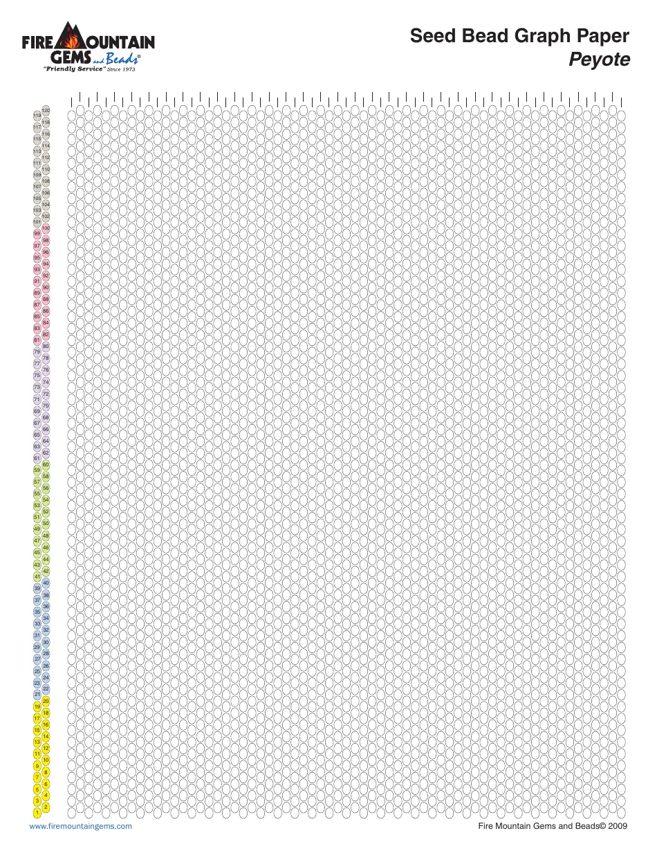 Seed Bead Graph Paper Template Download Printable PDF Templateroller