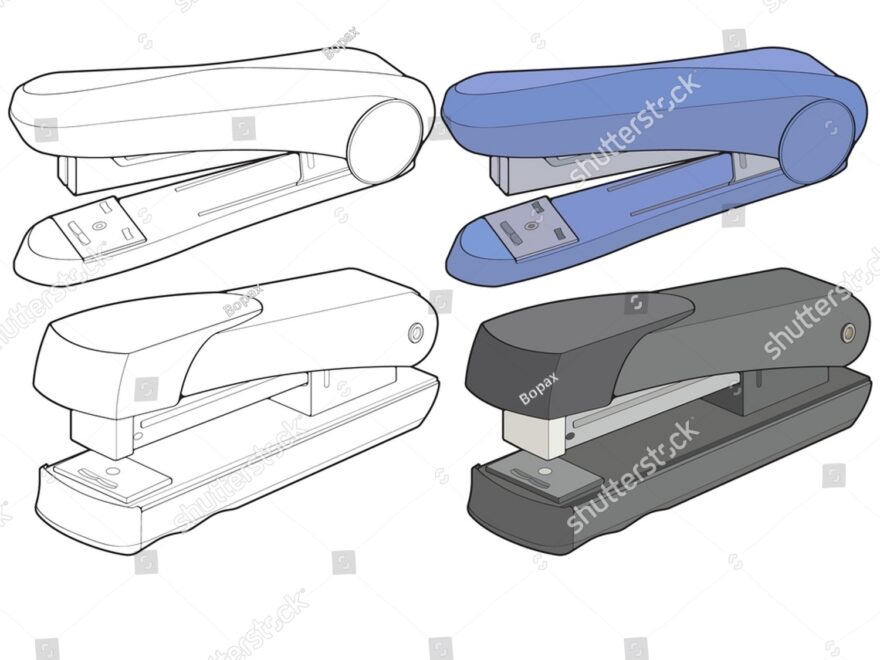 Set Stapler Vector Art Style Isolated Stock Vector Royalty Free 2252715105 Shutterstock