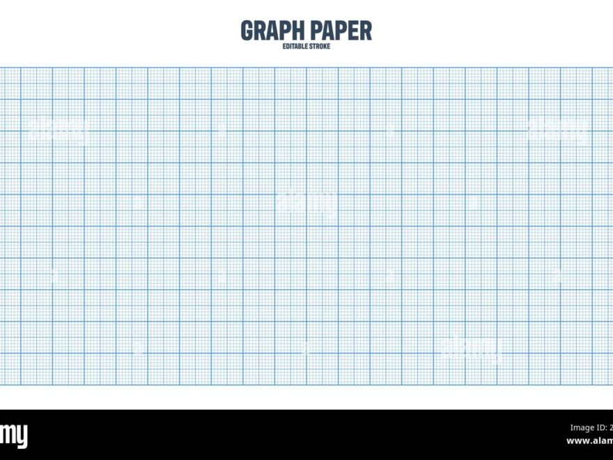 Sheet Of Graph Paper With Grid Millimeter Paper Texture Geometric Pattern Blue Lined Blank For Drawing Studying Technical Engineering Or Scale Stock Vector Image Art Alamy