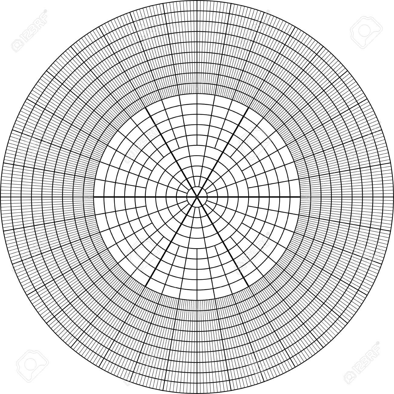 Sheet Of Polar Graph Paper Shows Wear On Edges And Discoloration Royalty Free SVG Cliparts Vectors And Stock Illustration Image 78915796 