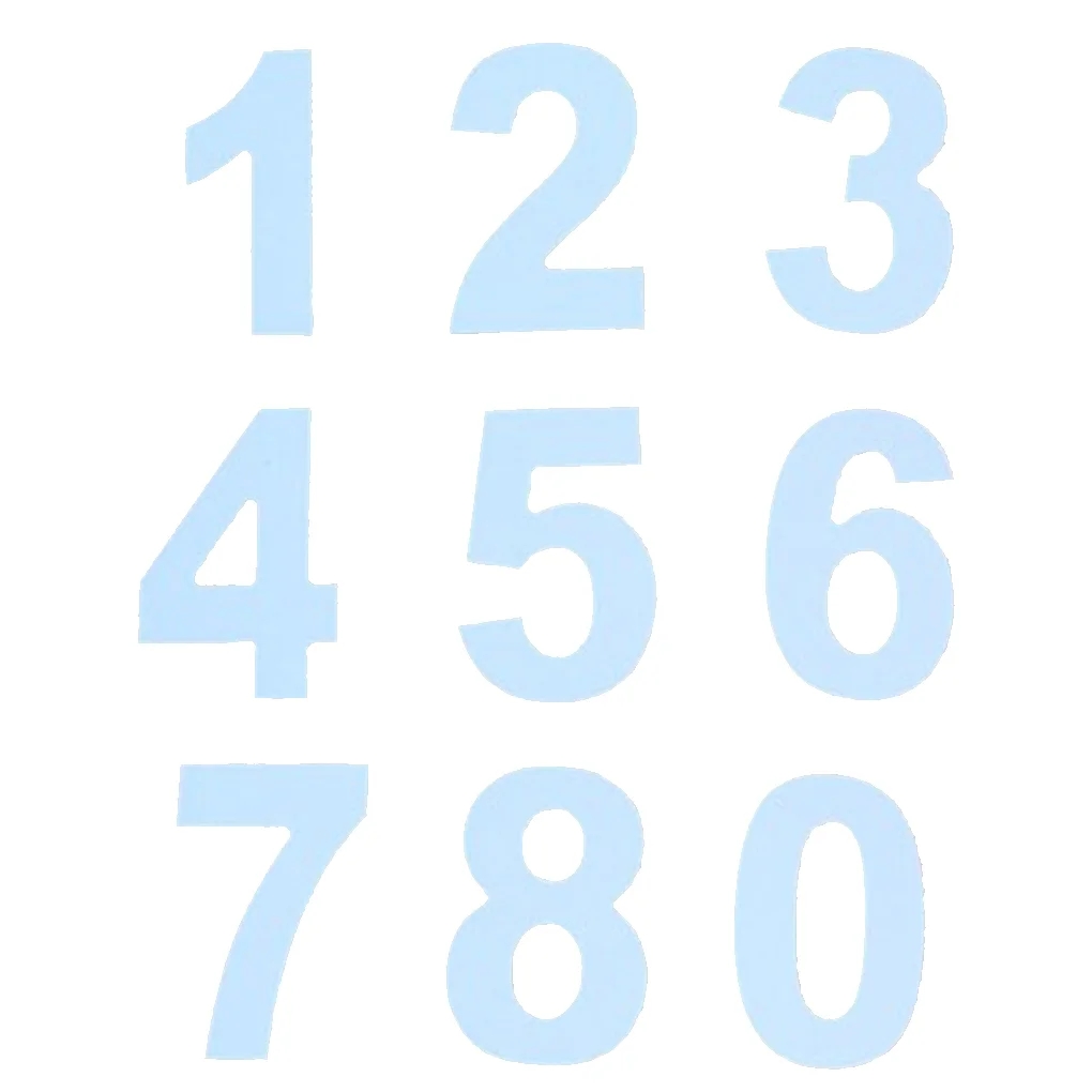 Numbers Stencil On A Graph Paper