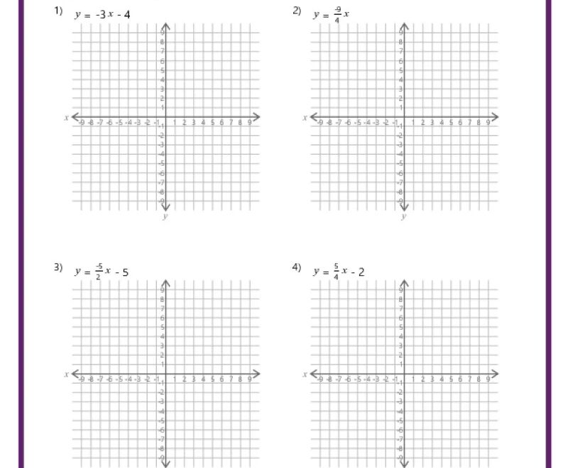 Slope Intercept Form Worksheets