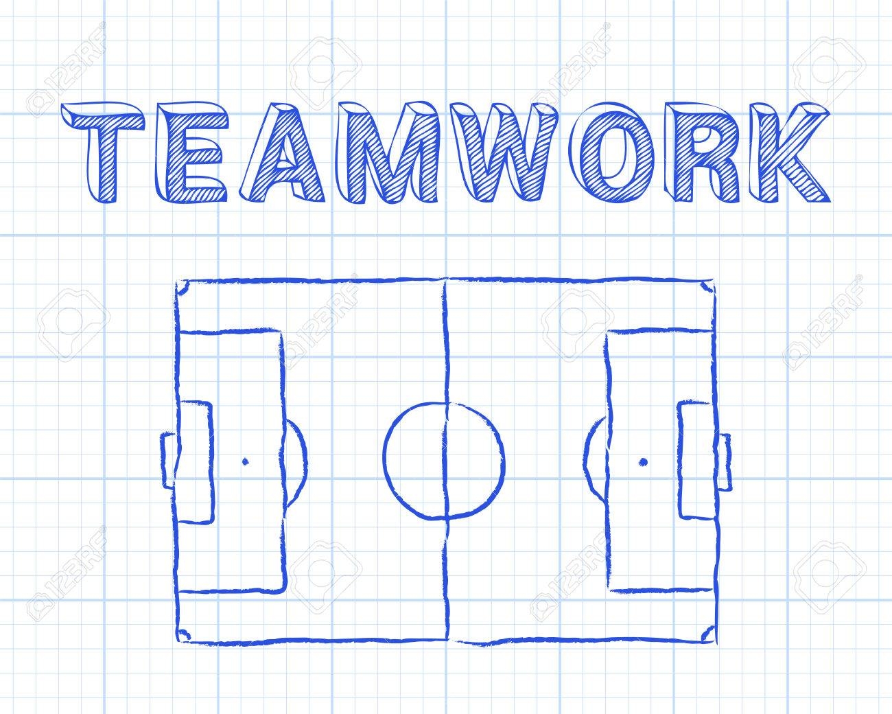 Soccer Football Pitch Diagram And Teamwork Word On Graph Paper Background Royalty Free SVG Cliparts Vectors And Stock Illustration Image 75197203  Soccer Football Pitch Diagram And Teamwork Word On Graph Paper Background Royalty Free SVG Cliparts Vectors And Stock Illustration Image 75197203