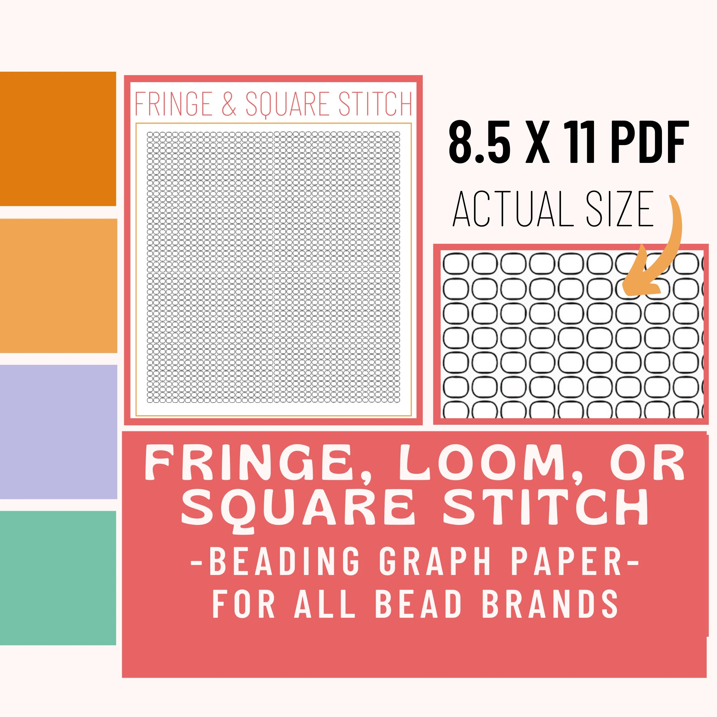 Circular Square Stitch Graph Paper