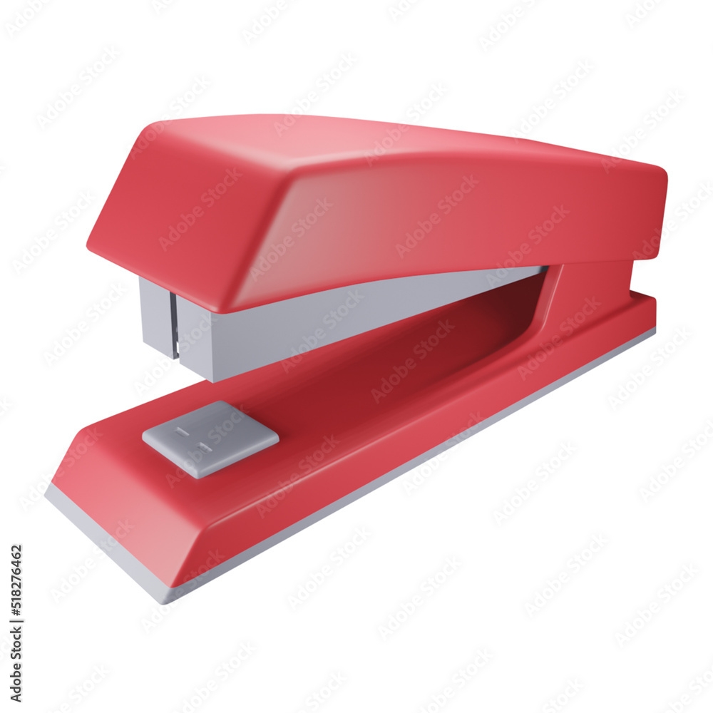 Stapler 3d Rendering Isometric Icon Stock Vector Adobe Stock