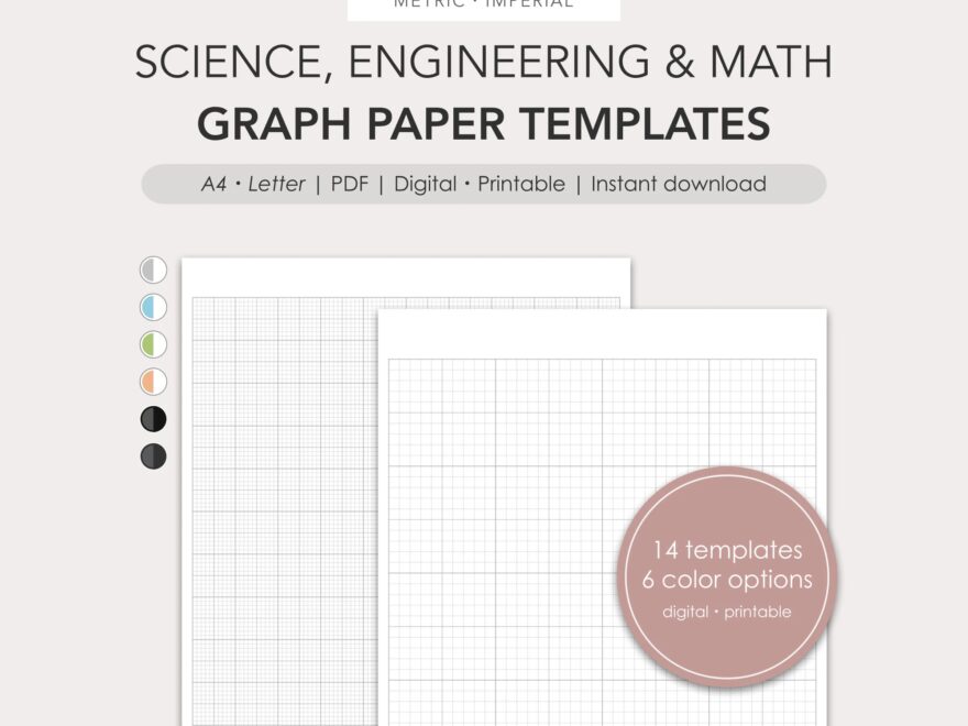 STEM Graph Paper Templates PDF Digital Printable Etsy