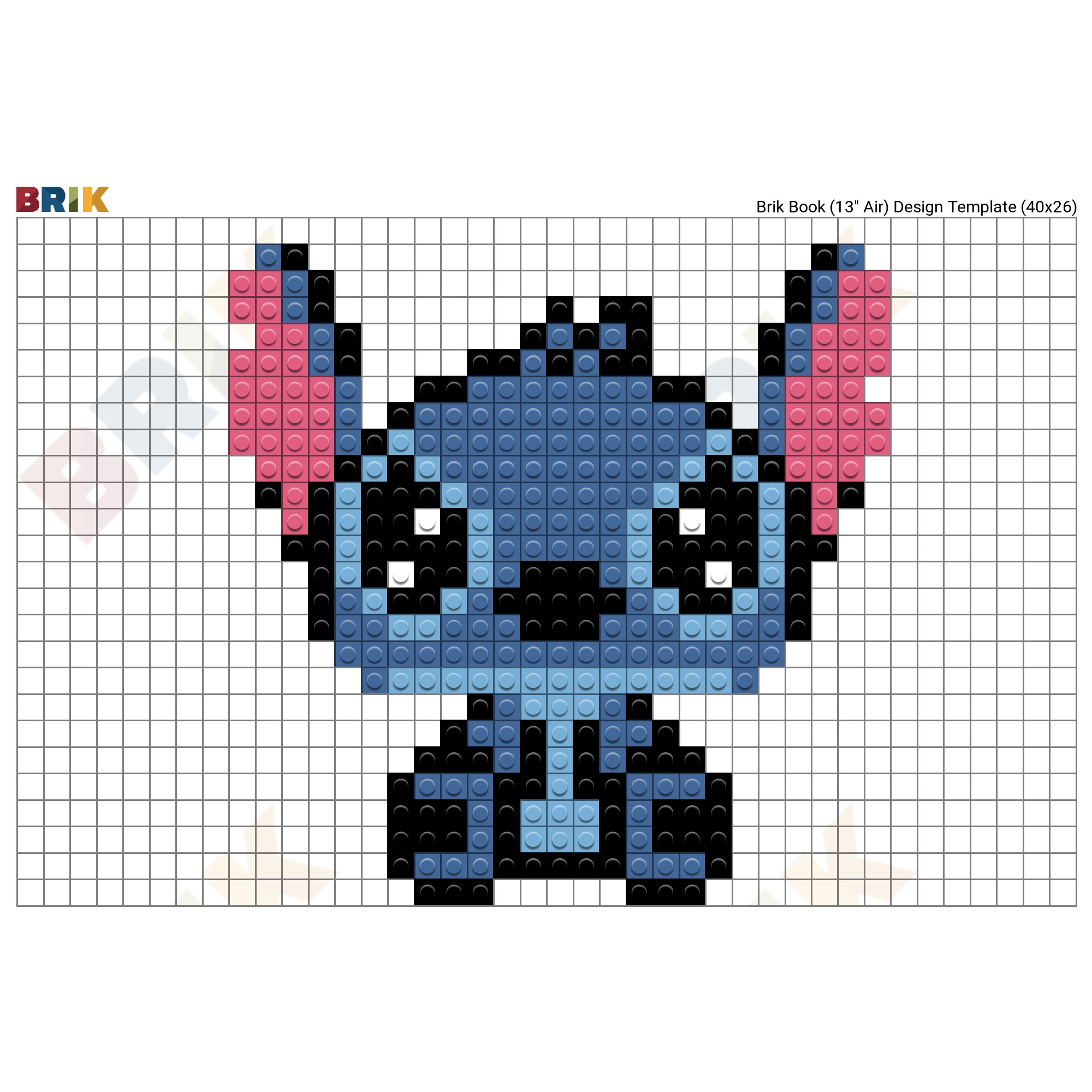 Stitch Disney Pixel Art BRIK