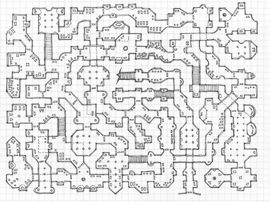 Sunday Map Kevin Campbell s Classic Dungeon Level 1 Dyson s Dodecahedron