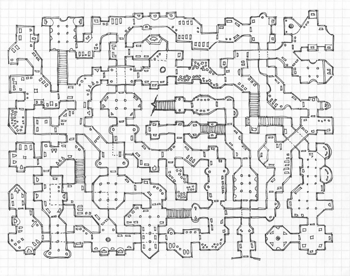 Sunday Map Kevin Campbell s Classic Dungeon Level 1 Dyson s Dodecahedron