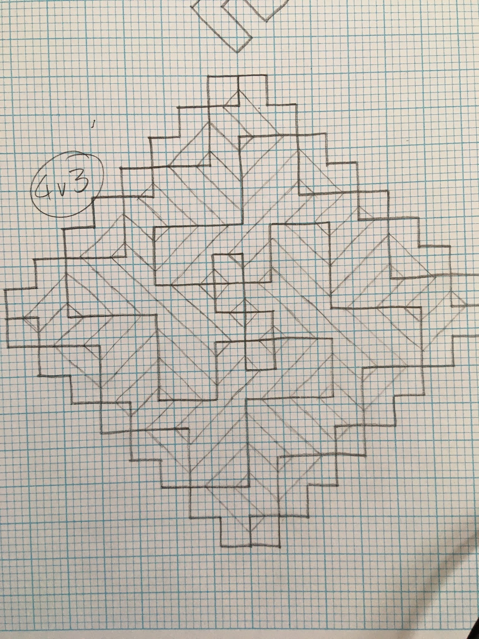 Cool Geometric Drawings On Graph Paper
